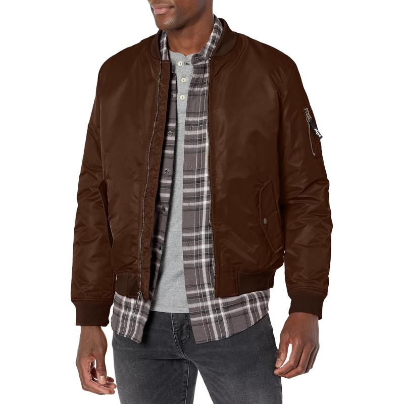 Levi’s Men’s Ma-1 Flight Jacket(Dark Brown) - The Outerwear Shop