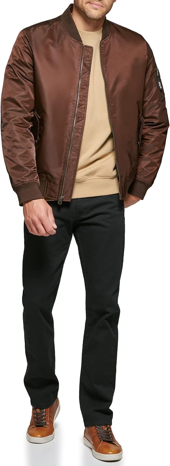 Levi’s Men’s Ma-1 Flight Jacket(Dark Brown) - The Outerwear Shop