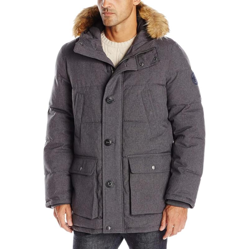 Tommy Hilfiger Men’s Arctic Cloth Heavyweight Performance Parka(Dark ...