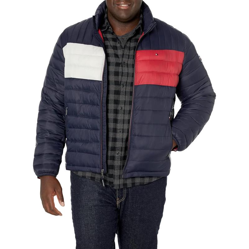 Tommy Hilfiger Mens Ultra Loft Lightweight Packable Puffer Jacket Standard And Big And Tall 